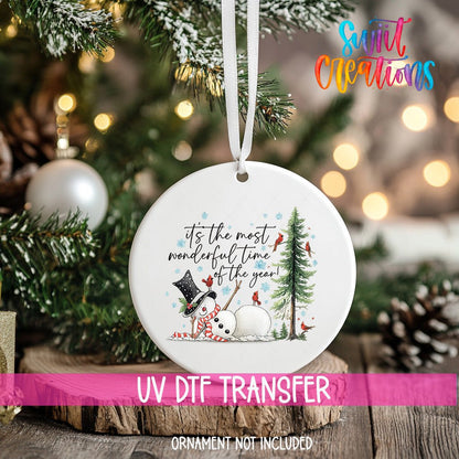 It’s The Most Wonderful Time Of The Year UV DTF Ornament Transfer | O-1854 - Swiit Creations
