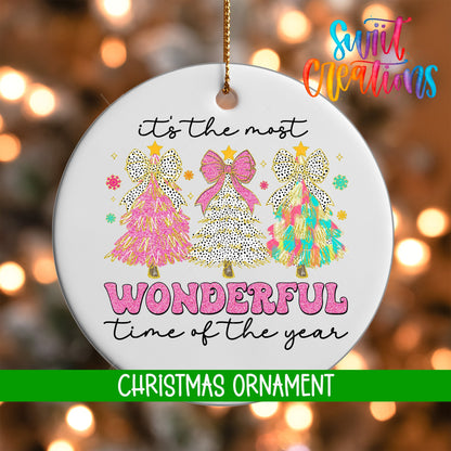 It’s The Most Wonderful Time Ornament | Holiday Ornament | O1241 - Swiit Creations