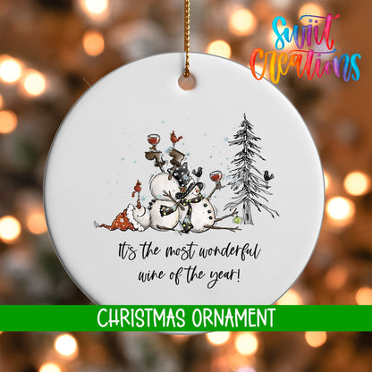 It’s The Most Wonderful Wine Of The Year Ornament | Holiday Ornament | O1245 - Swiit Creations