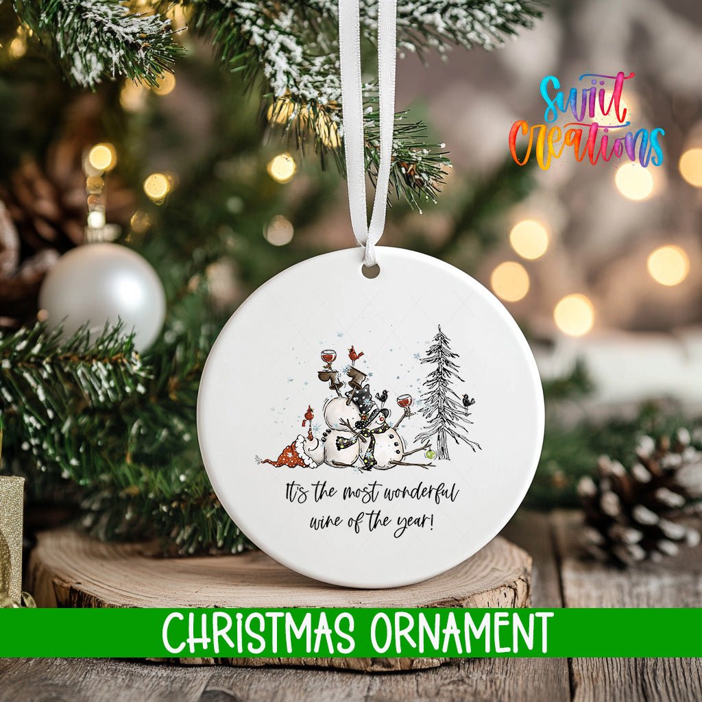 It’s The Most Wonderful Wine Of The Year Ornament | Holiday Ornament | O1245 - Swiit Creations