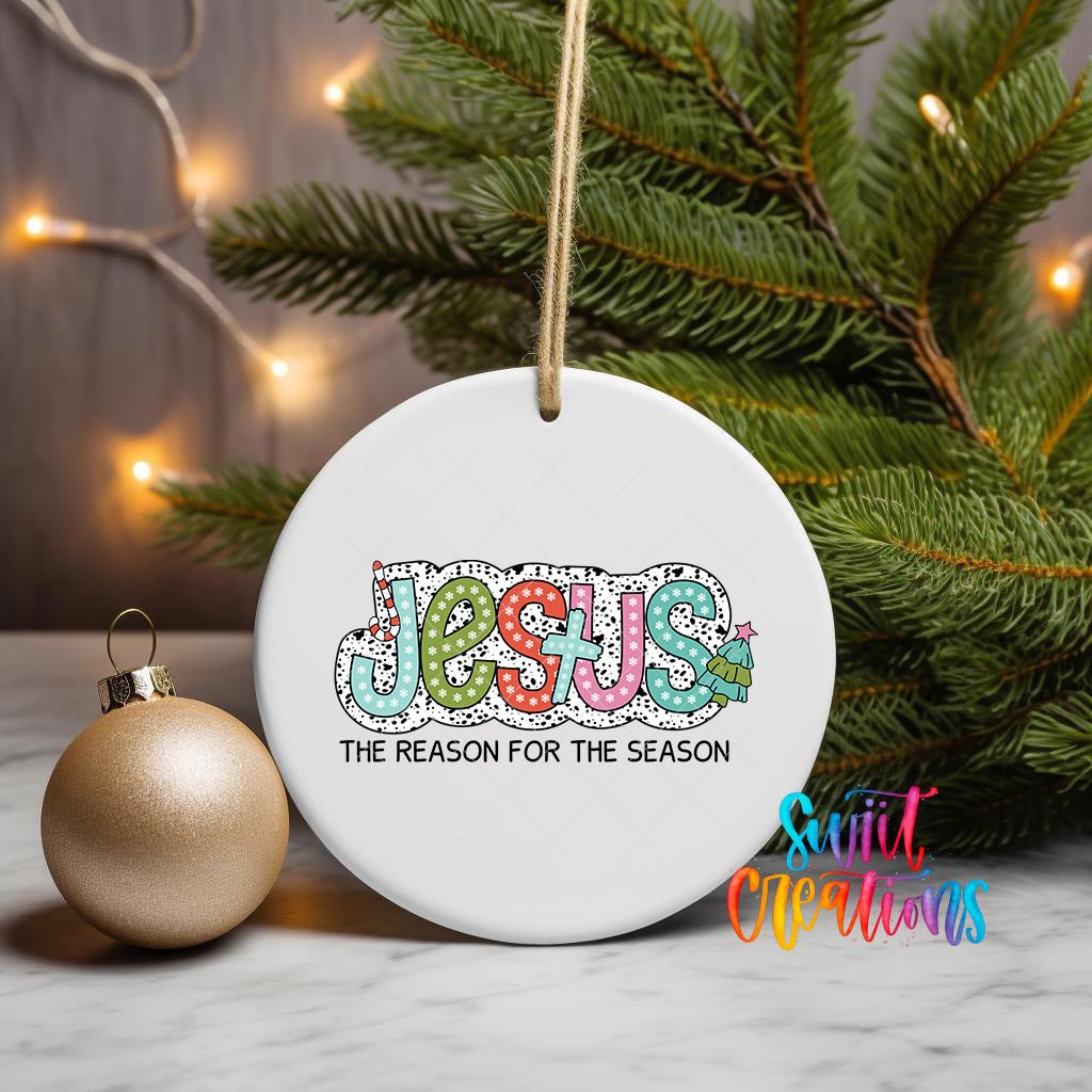 Jesus is the Reason for the Season Christmas UV DTF Ornament Transfer | O-1211 - Swiit Creations