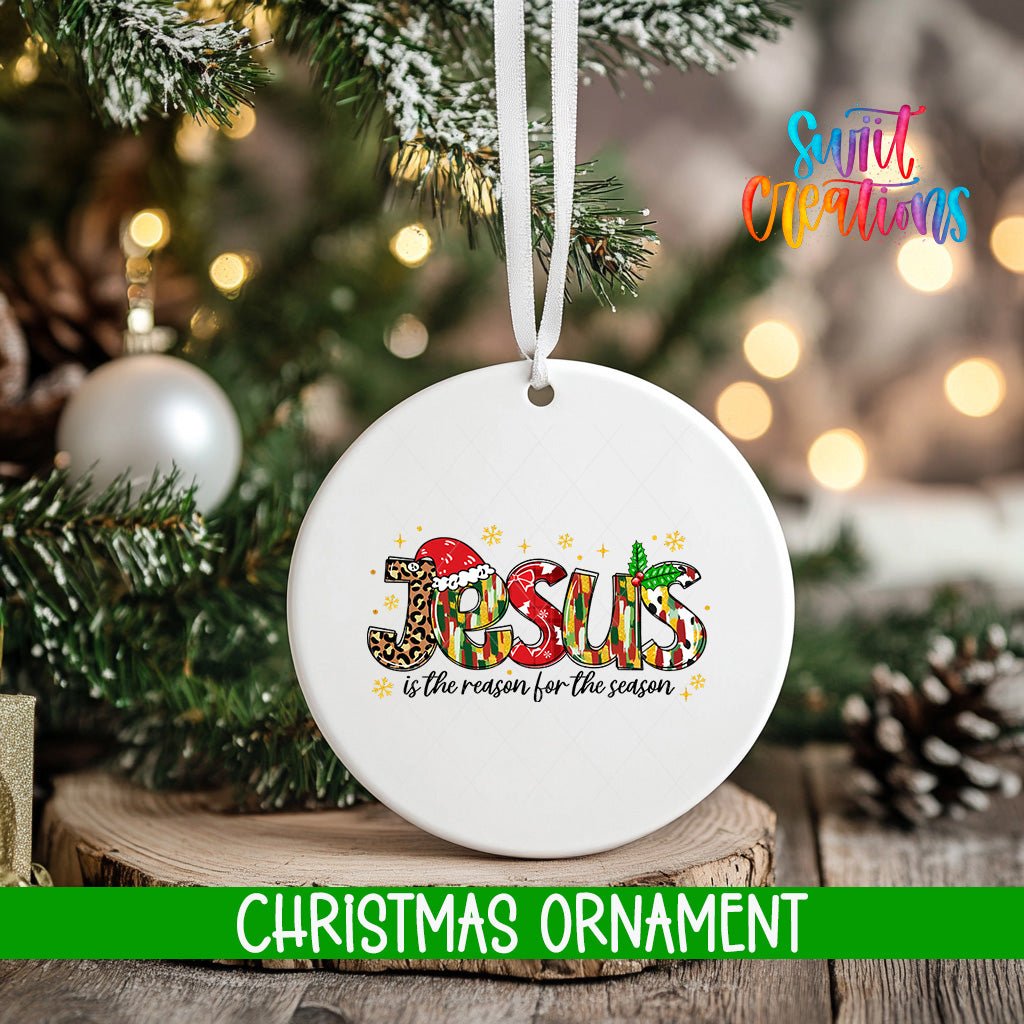 Jesus Is The Reason Ornament | Holiday Ornament | O1237 - Swiit Creations