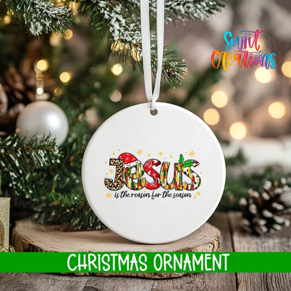 Jesus Is The Reason Ornament | Holiday Ornament | O1237 - Swiit Creations