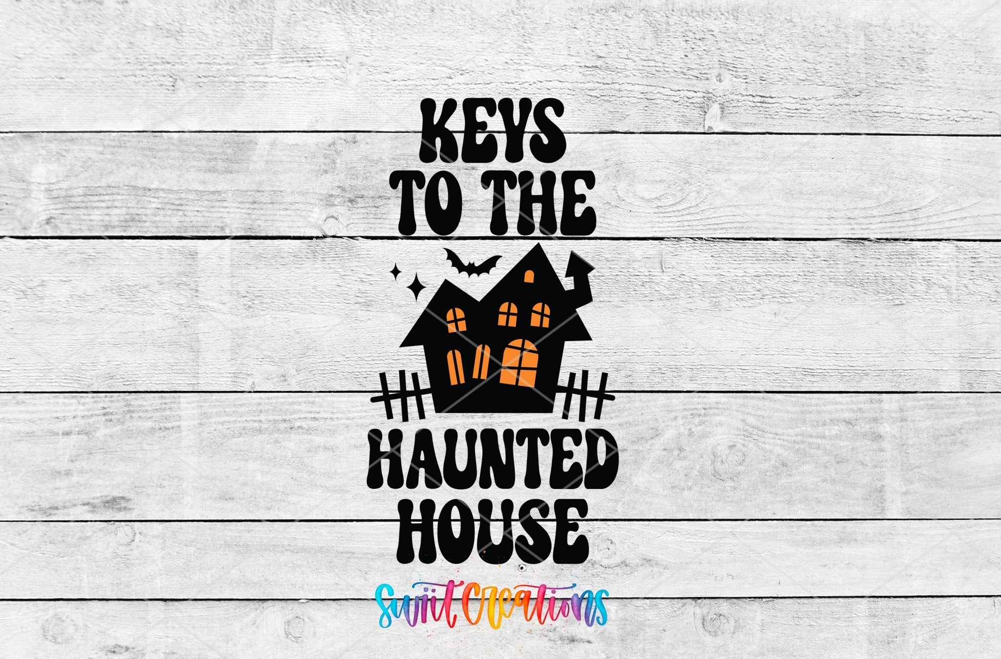 Keys To The Haunted House Motel Keychain UV DTF Transfer | Halloween Spooky Decal | MK2118 - Swiit Creations