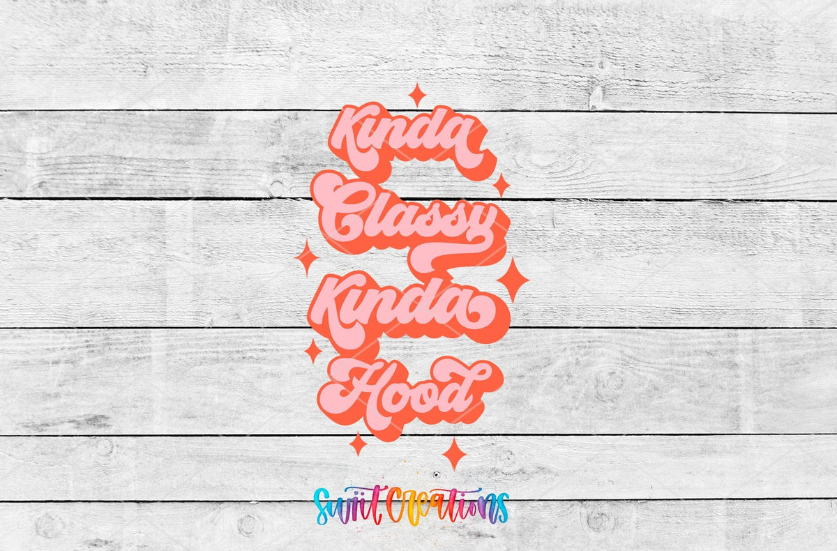 Kinda Classy Kinda Hood Motel Keychain UV DTF Transfer | Funny Retro Quote | MK2105 - Swiit Creations