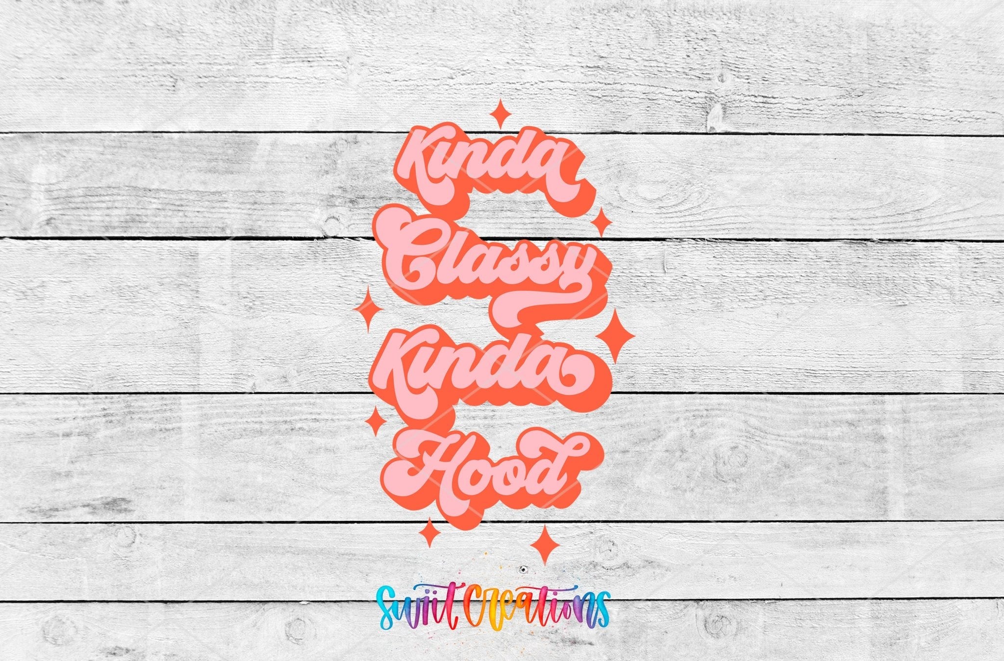 Kinda Classy Kinda Hood Motel Keychain UV DTF Transfer | Funny Retro Quote | MK2105 - Swiit Creations