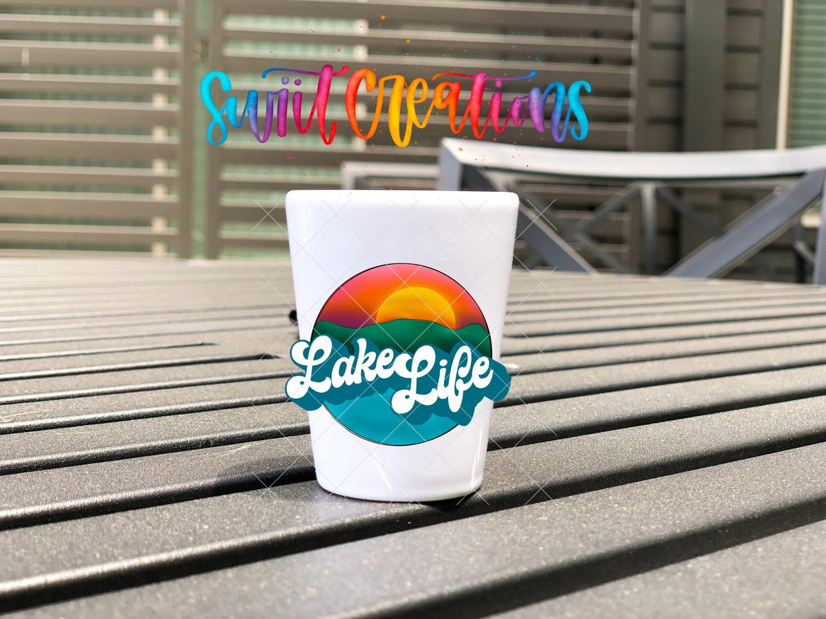 Lake Life UV DTF Shot Glass Transfer | SG629 - Swiit Creations
