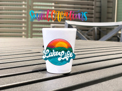 Lake Life UV DTF Shot Glass Transfer | SG629 - Swiit Creations