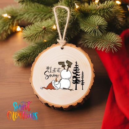 Let It Snow Christmas UV DTF Ornament Transfer | O-1089 - Swiit Creations