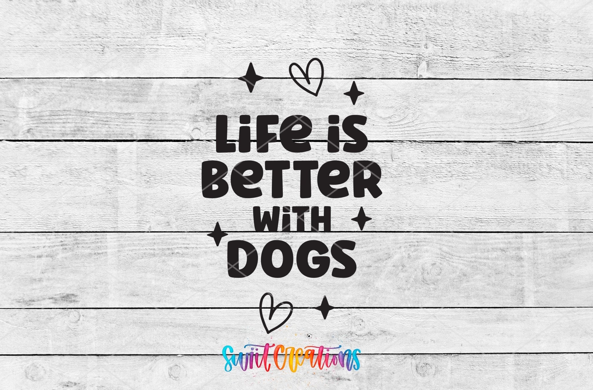 Life Is Better With Dogs Motel Keychain UV DTF Transfer | Dog Lover Decal | MK2110 - Swiit Creations