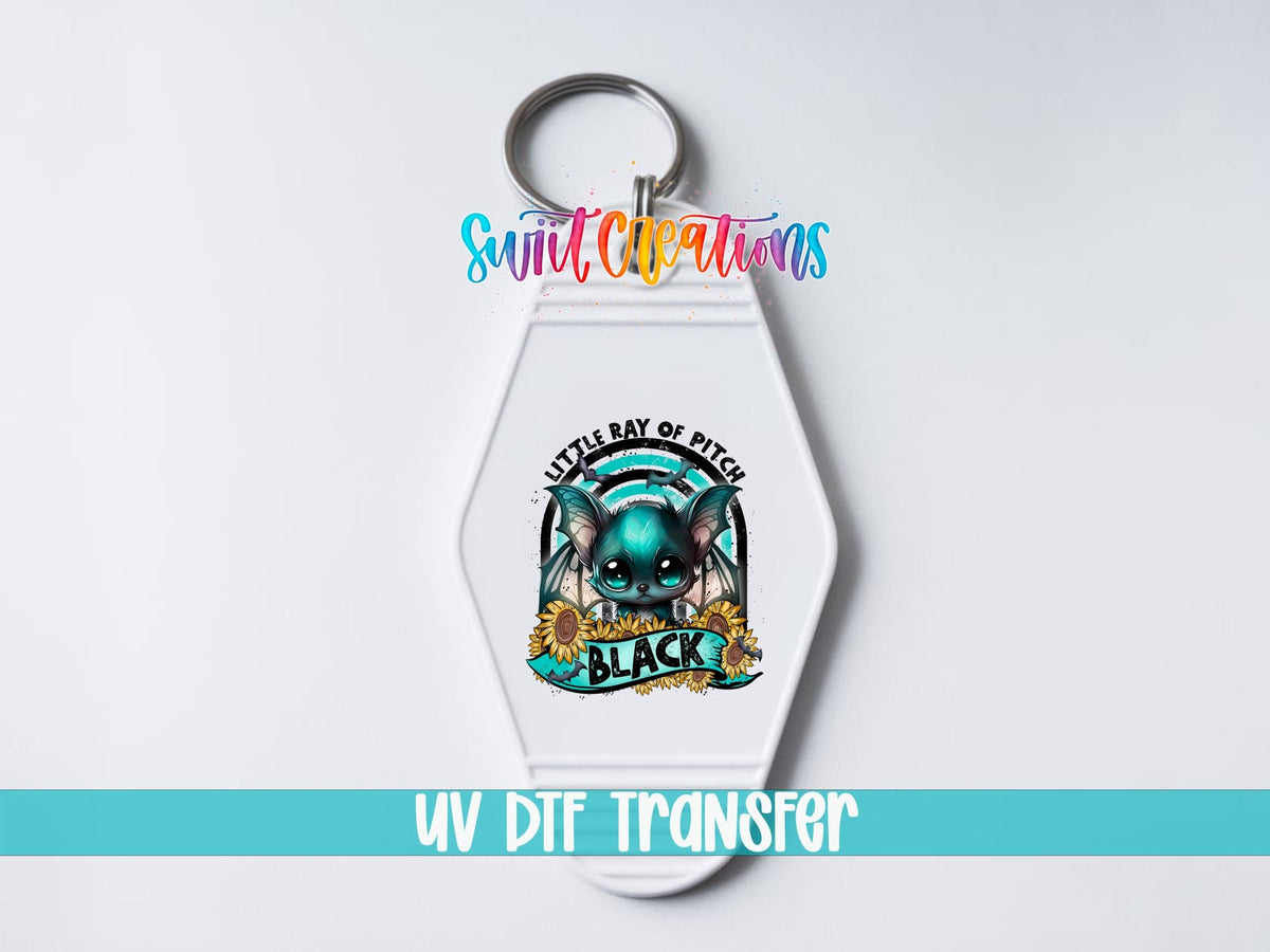 Little Ray Of Pitch Black Motel Keychain UV DTF Transfer | Cute Gothic Bat | MK1697 - Swiit Creations