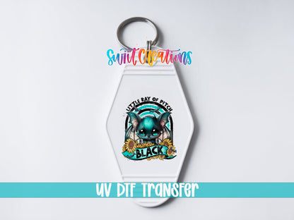Little Ray Of Pitch Black Motel Keychain UV DTF Transfer | Cute Gothic Bat | MK1697 - Swiit Creations