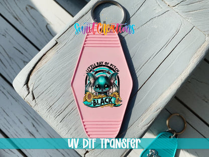 Little Ray Of Pitch Black Motel Keychain UV DTF Transfer | Cute Gothic Bat | MK1697 - Swiit Creations