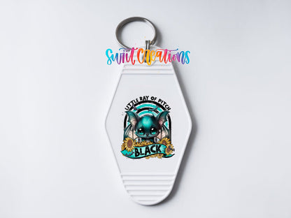 Little Ray Of Pitch Black Motel Keychain UV DTF Transfer | Cute Gothic Bat | MK1697 - Swiit Creations