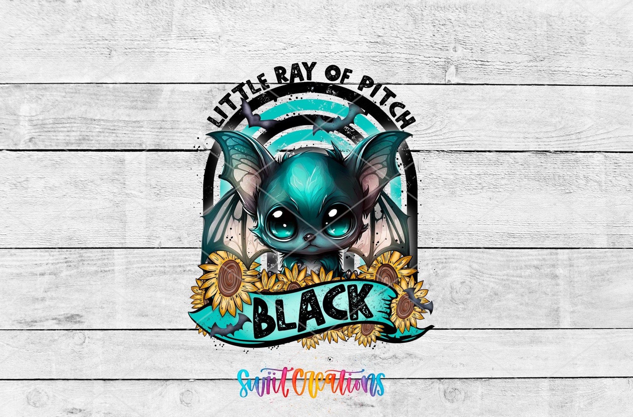 Little Ray Of Pitch Black Motel Keychain UV DTF Transfer | Cute Gothic Bat | MK1697 - Swiit Creations