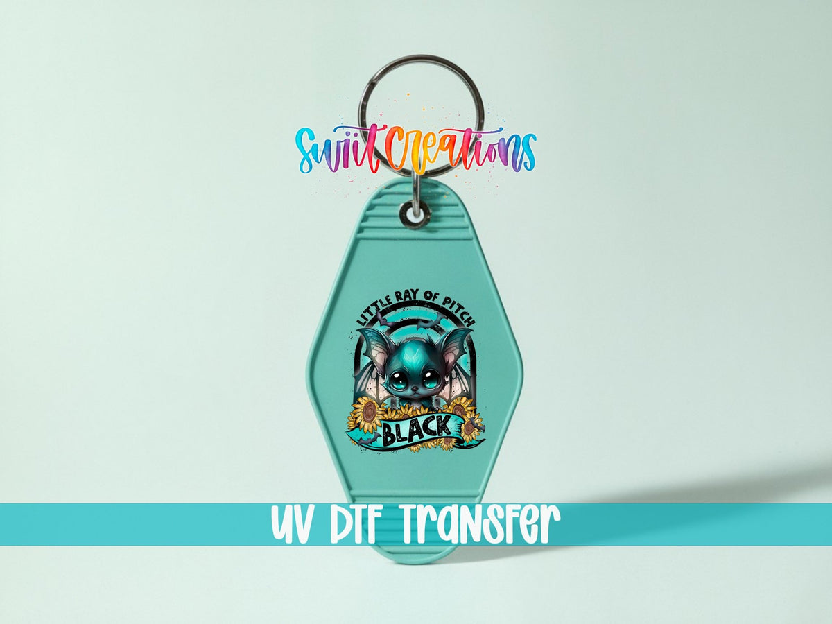 Little Ray Of Pitch Black Motel Keychain UV DTF Transfer | Cute Gothic Bat | MK1697 - Swiit Creations