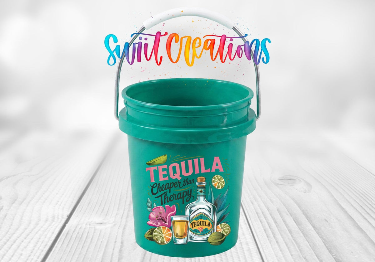 Livin' On That Blue Collar Dollar Mini Bucket UV DTF Transfer | MB2017 - Swiit Creations