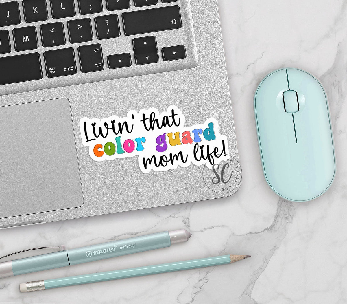 Livin' that Color Guard Mom Life Sticker SS336 - Swiit Creations