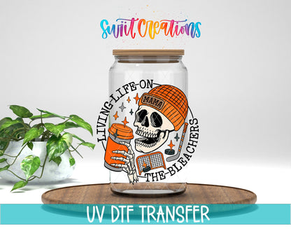 Living Life on the Bleachers Hockey UV DTF Cup Decal | UV1040 - Swiit Creations