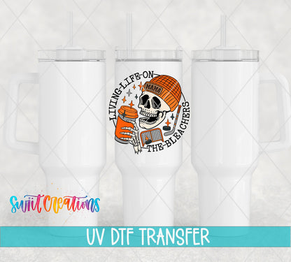 Living Life on the Bleachers Hockey UV DTF Cup Decal | UV1040 - Swiit Creations