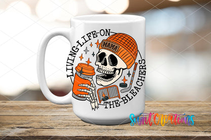 Living Life on the Bleachers Hockey UV DTF Cup Decal | UV1040 - Swiit Creations