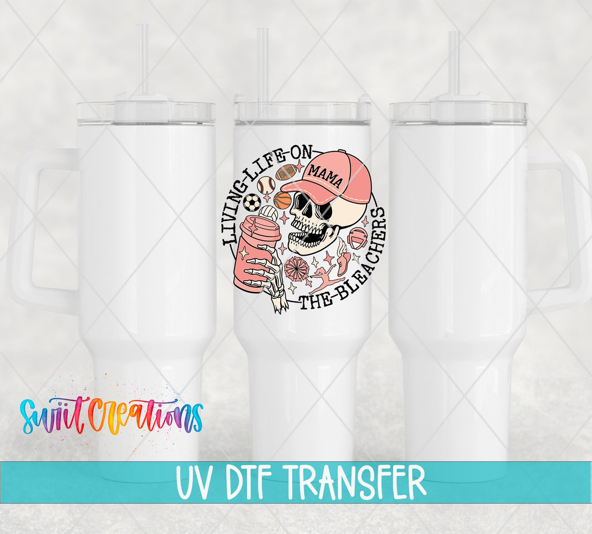 Living Life on the Bleachers UV DTF Cup Decal | UV1038 - Swiit Creations