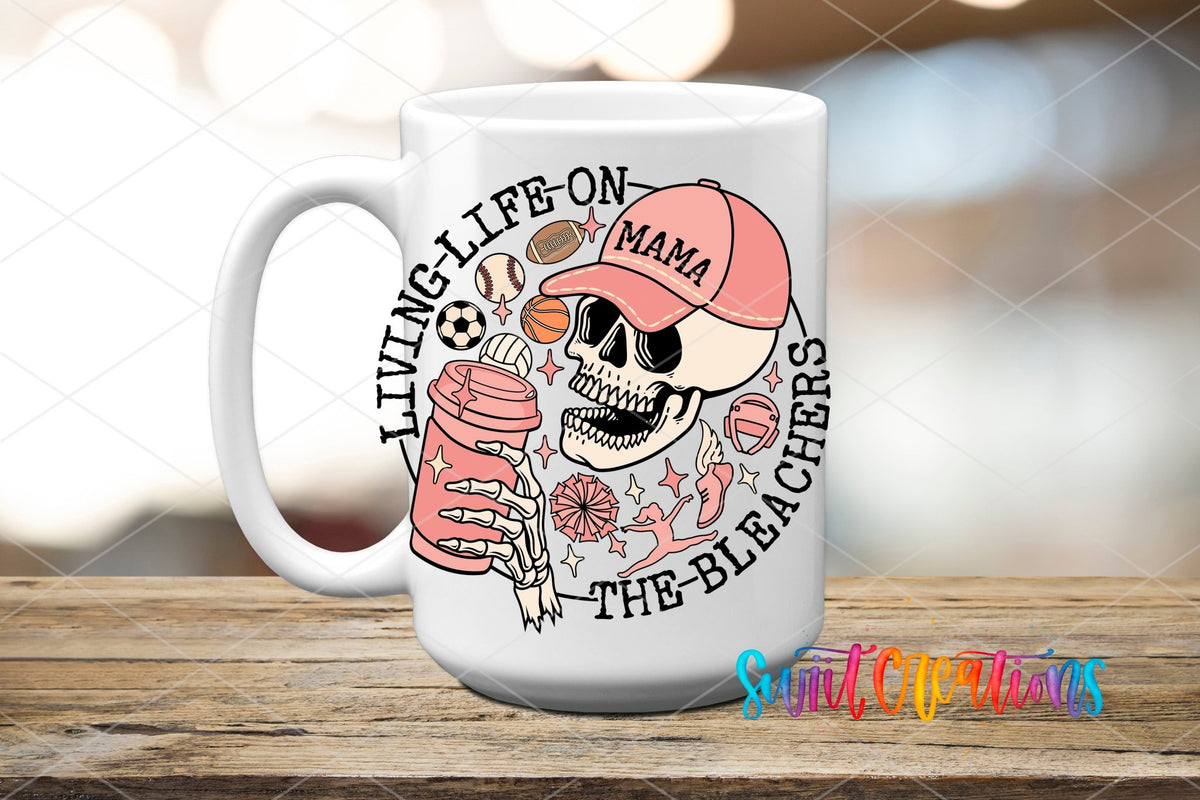 Living Life on the Bleachers UV DTF Cup Decal | UV1038 - Swiit Creations