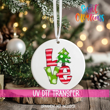 Love Christmas UV DTF Ornament Transfer | O-0016 - Swiit Creations