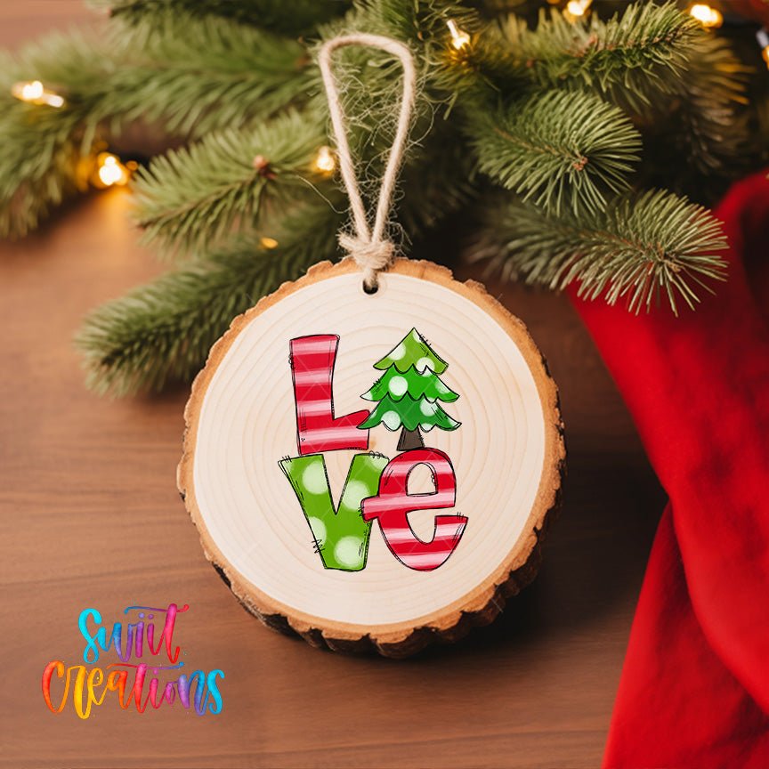 Love Christmas UV DTF Ornament Transfer | O-0016 - Swiit Creations