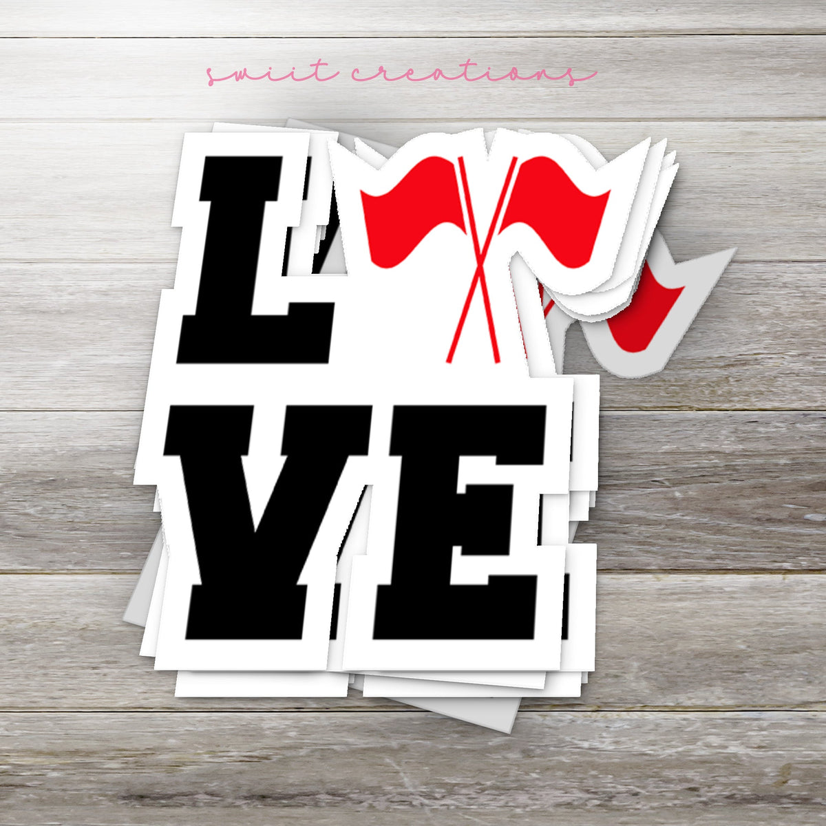 Love Color Guard Red Sticker SS286 - Swiit Creations