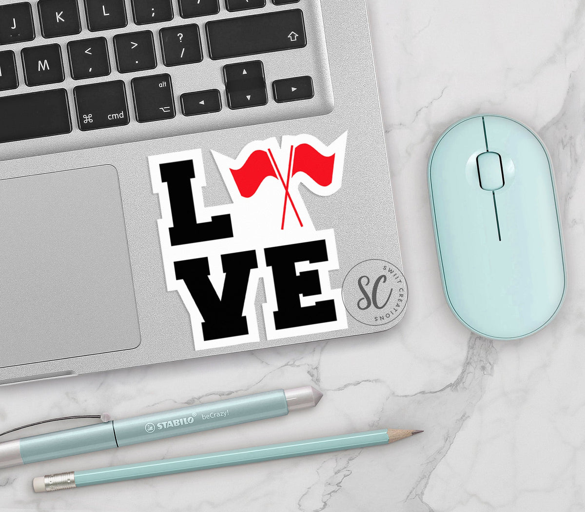 Love Color Guard Red Sticker SS286 - Swiit Creations