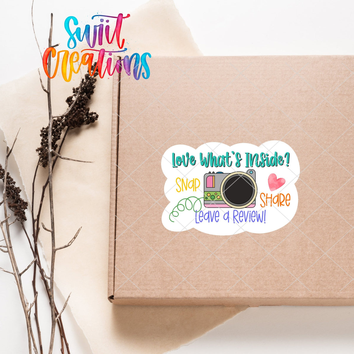 Love What's Inside? Snap Share Review Sticker | SB30 - Swiit Creations