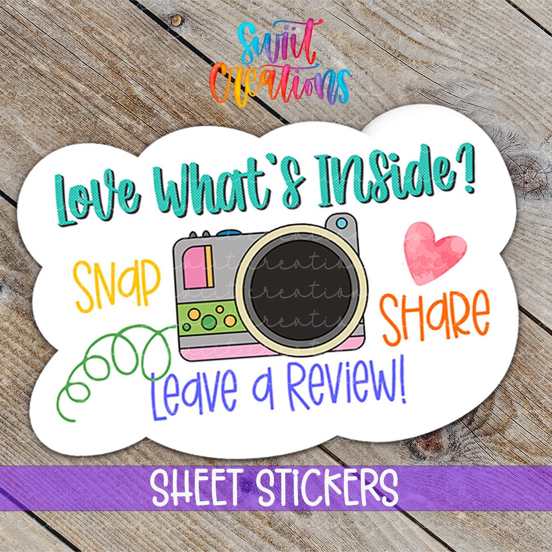 Love What's Inside? Snap Share Review Sticker | SB30 - Swiit Creations