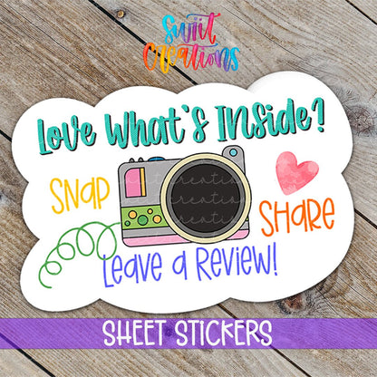 Love What's Inside? Snap Share Review Sticker | SB30 - Swiit Creations