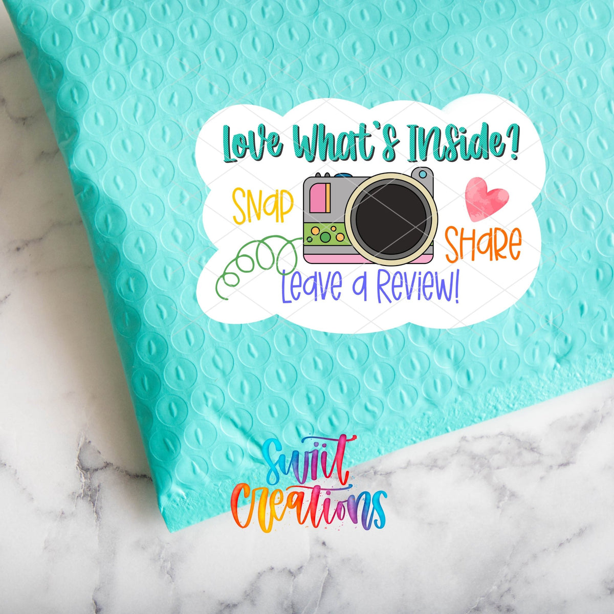 Love What's Inside? Snap Share Review Sticker | SB30 - Swiit Creations