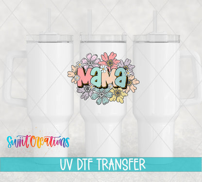 Mama Floral Pastel UV DTF Cup Decal | UV619 - Swiit Creations