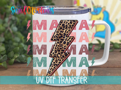 Mama Lightning Bolt UV DTF Cup Decal | UV862 - Swiit Creations