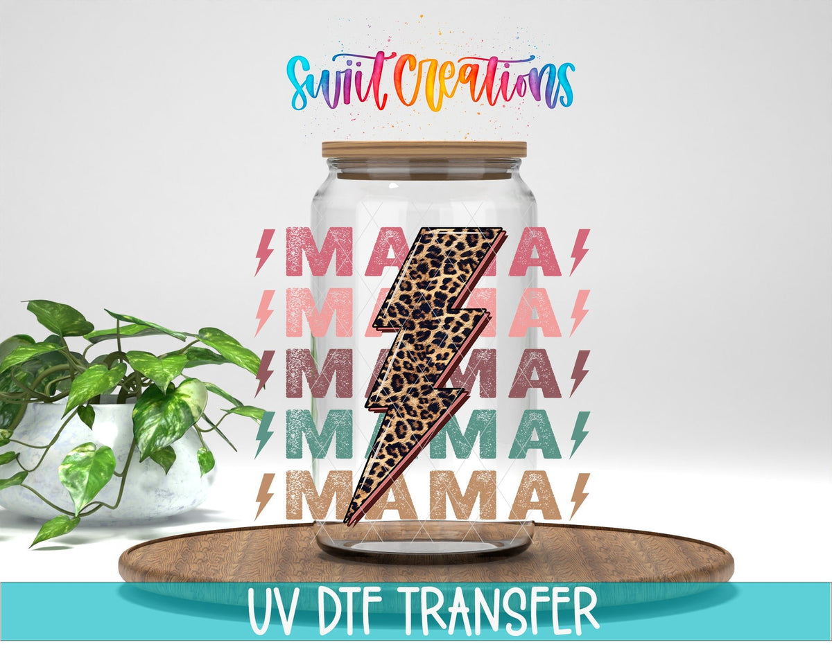 Mama Lightning Bolt UV DTF Cup Decal | UV862 - Swiit Creations