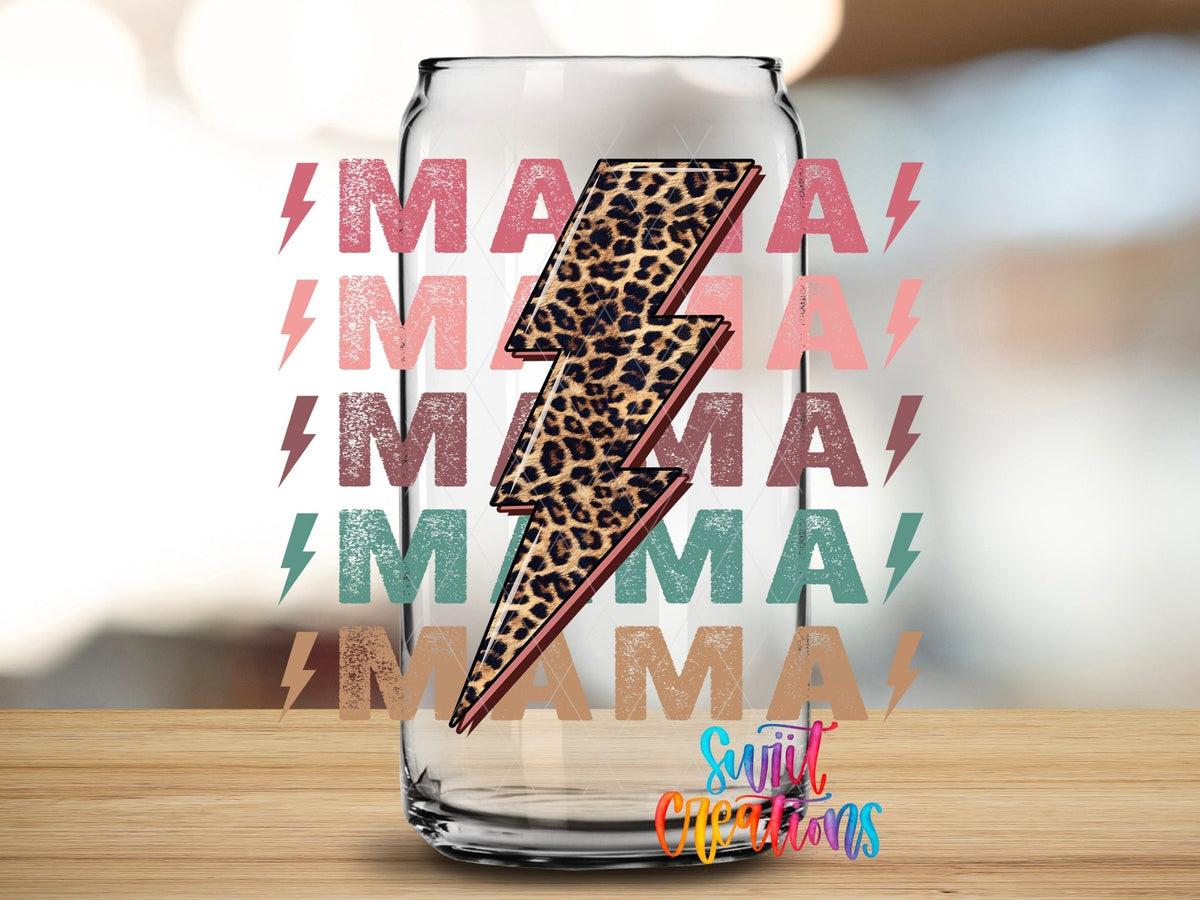 Mama Lightning Bolt UV DTF Cup Decal | UV862 - Swiit Creations