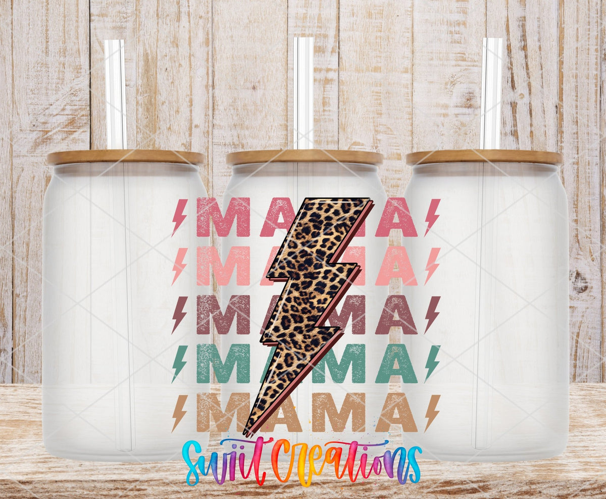 Mama Lightning Bolt UV DTF Cup Decal | UV862 - Swiit Creations