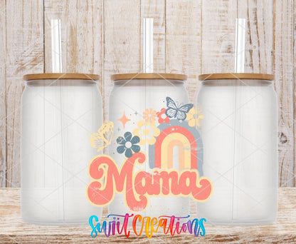 Mama Rainbow Floral UV DTF Cup Decal | UV704 - Swiit Creations