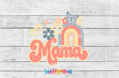 Mama Rainbow Floral UV DTF Cup Decal | UV704 - Swiit Creations