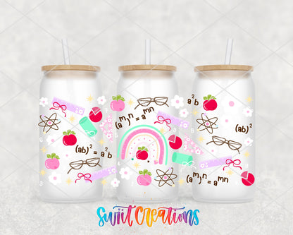 Math Time UV DTF Transfer Tumbler Wrap | Teacher Math Transfer | School Themed UV DTF | DTF325 - Swiit Creations