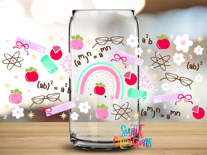 Math Time UV DTF Transfer Tumbler Wrap | Teacher Math Transfer | School Themed UV DTF | DTF325 - Swiit Creations