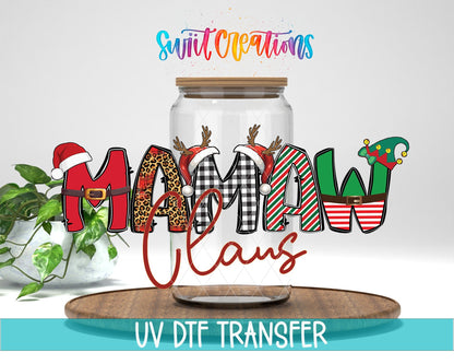 Mawmaw Claus Christmas UV DTF Cup Decal | UV1231 - Swiit Creations