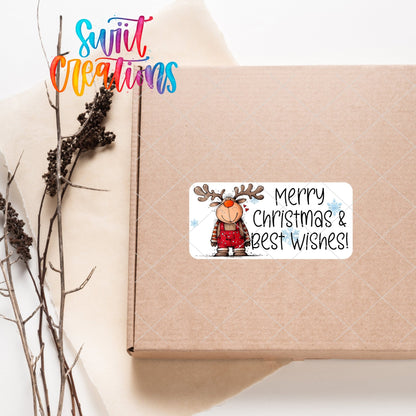 Merry Christmas Reindeer Sticker | SB50 - Swiit Creations