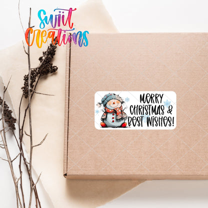Merry Christmas Snowman Sticker | SB49 - Swiit Creations