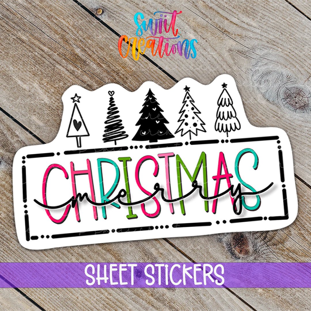 Merry Christmas Sticker | SB46 - Swiit Creations