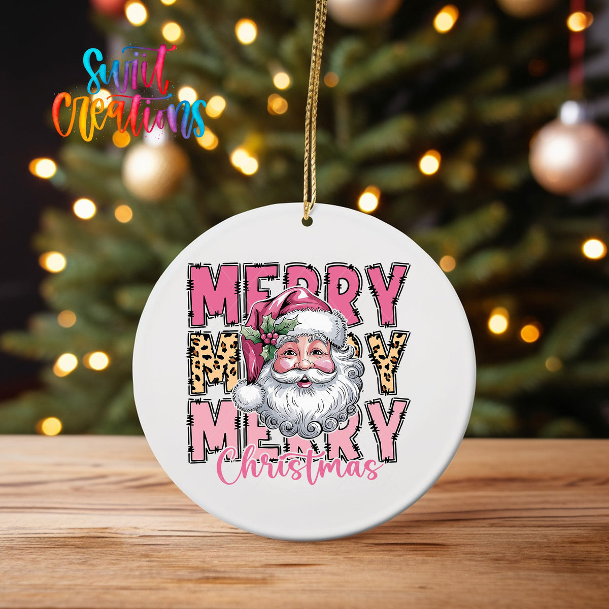 Merry Christmas UV DTF Ornament Transfer | O-1208 - Swiit Creations