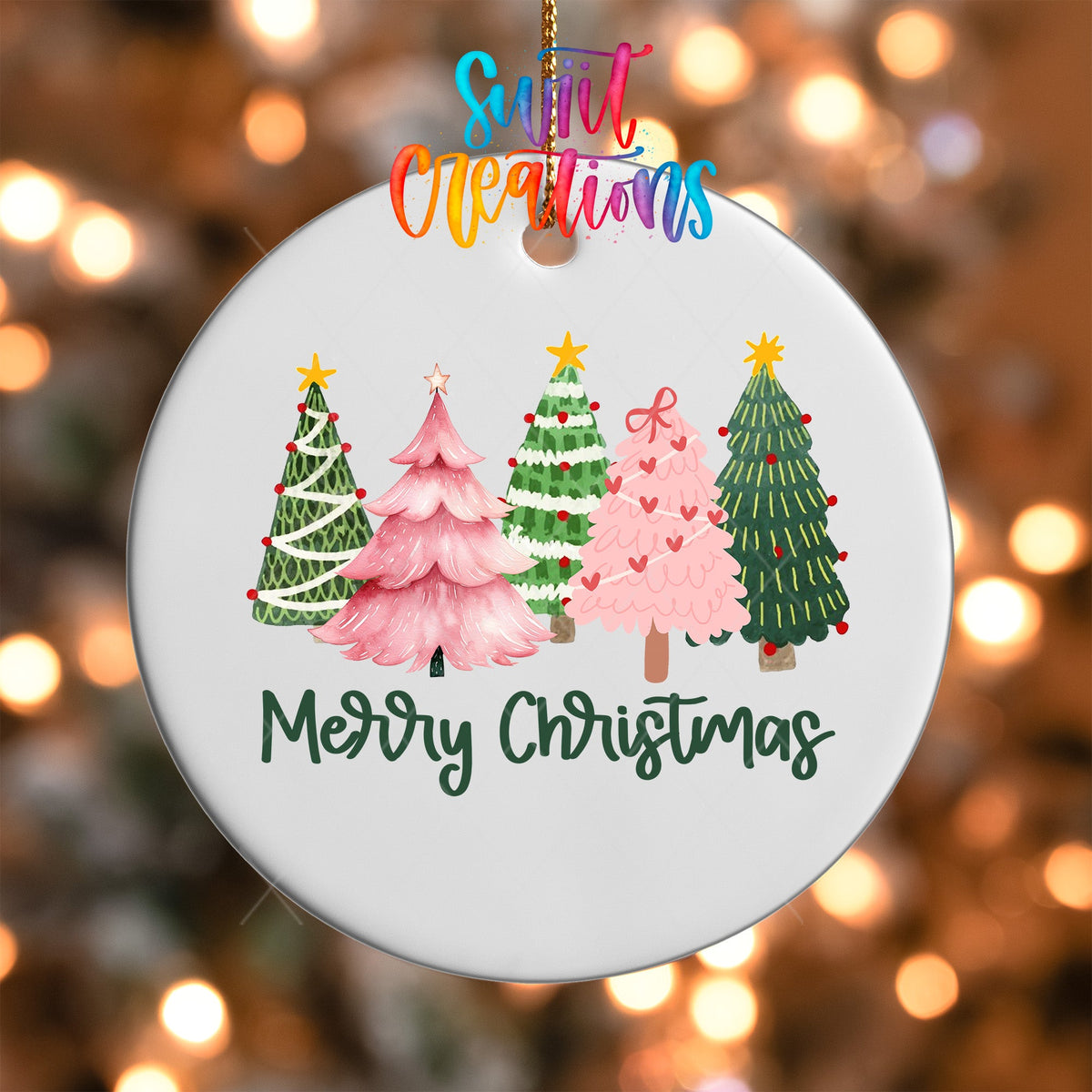 Merry Christmas UV DTF Ornament Transfer | O-1213 - Swiit Creations